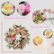 24 Inch Spring Wreath for Front Door Outside Artificial Peonies Rose Flowers Morning Glory Mixed Flowers for Outdoor Front Door Indoor Wedding Wall Window Décor All Season